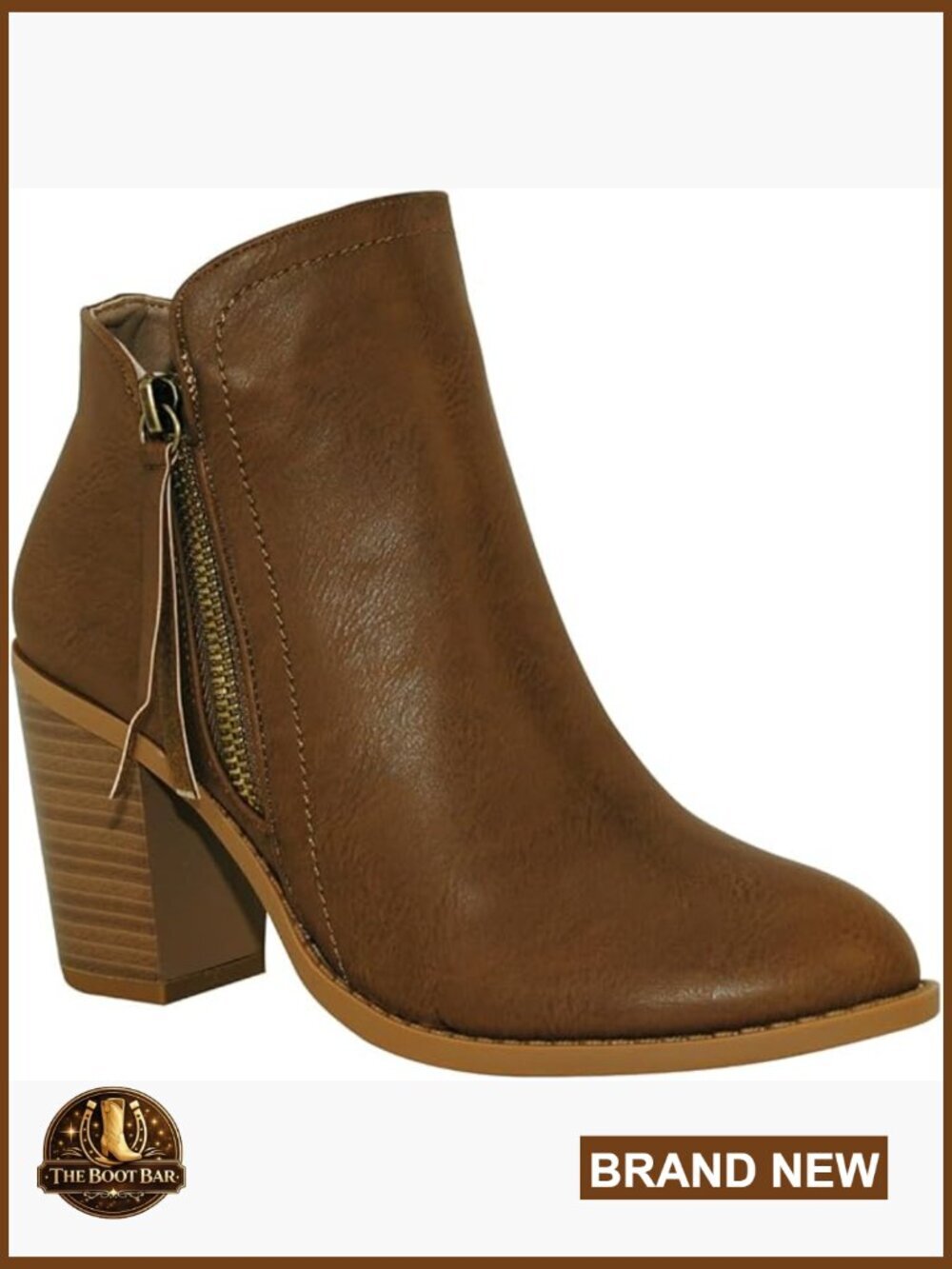 Faux Suede Combat Booties with Fringe Rhinestones Zip